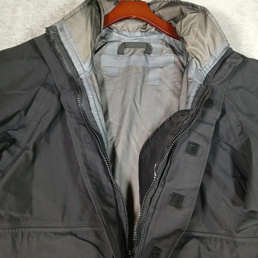 Cold Weather Parka Jacket Mens Large C-44 Gore-Tex Black Hooded Military